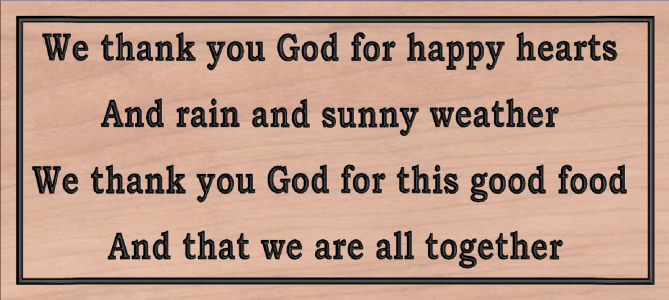 Meal Prayer sign